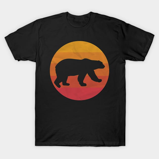 Vintage Walking Polar Bear T-Shirt by ChadPill